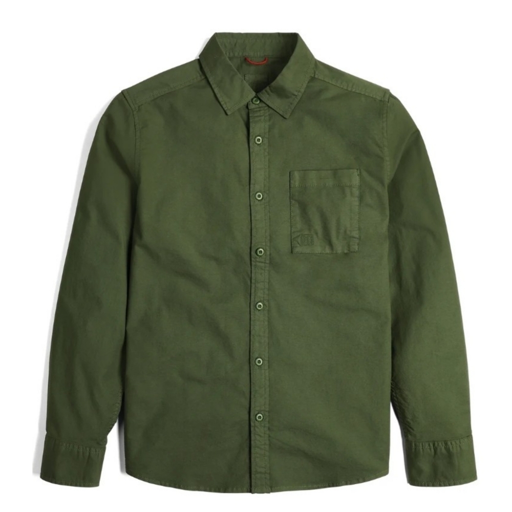 EUC Topo Designs S Green Canvas Desert Shirt Organic Cotton Stretch